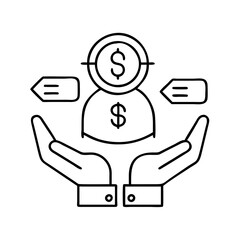 loan forgiveness icon, loan forgiveness line art - simple line art of loan forgiveness, perfect for loan forgiveness logos and icons