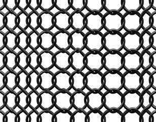 Fototapeta premium Seamless Black Chain Link Fence Texture