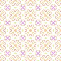 Soft Pastel Seamless Geometric Pattern on Beige Fabric Texture