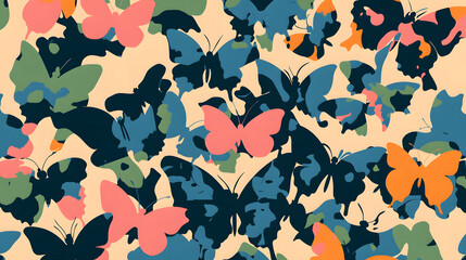 Create camouflage army print based silhouettes