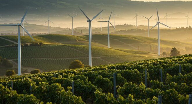 Wind park power generation in a rural setting