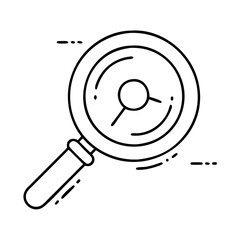 magnifying glass over question mark icon