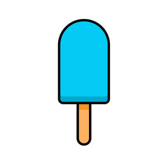 Popsicle icon graphic. Summer sweet treat dessert symbol