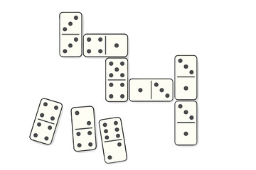 Dominoes arranged in a creative layout showcasing a playful game setup for casual enjoyment or competitive play