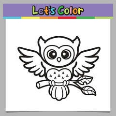 Owl coloring sheet