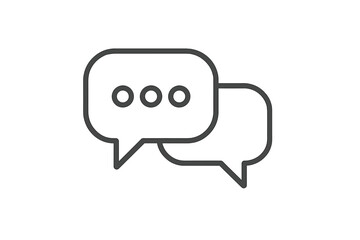 Vector icon depicting speech bubbles representing communication and dialogue for various applications and uses in digital design