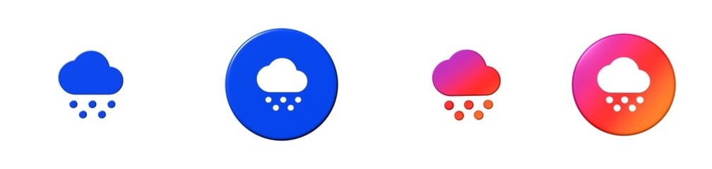 weather snowy home 3D icon