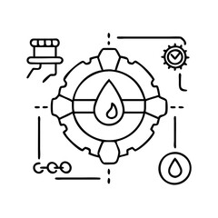 Fototapeta premium midstream operations icon, midstream operations line art - simple line art of midstream operations, perfect for midstream operations logos and icons