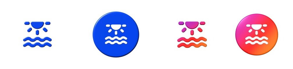 water lux social 3D icon