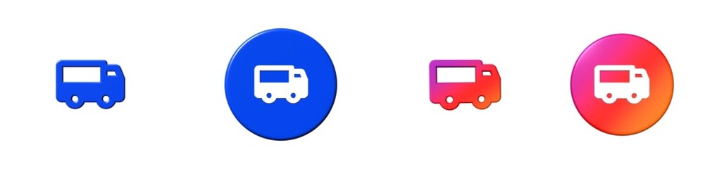 truck phosphor 3D icon