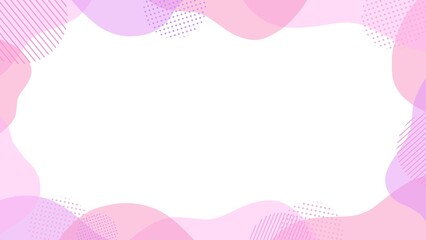 ピンクとパープルのメンフィスフレーム