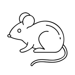 mouse icon, mouse line art - simple line art of mouse, perfect for mouse logos and icons