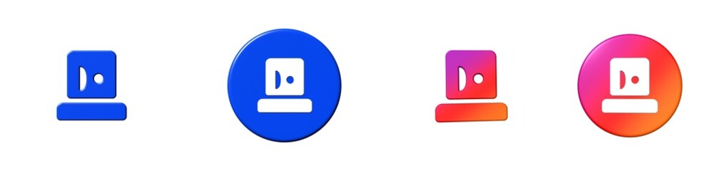 smart card reader hardware 3D icon