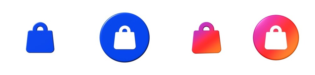 shopping bag hand bag money shopping 3D icon