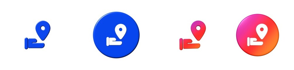 share location maps navigation 3D icon
