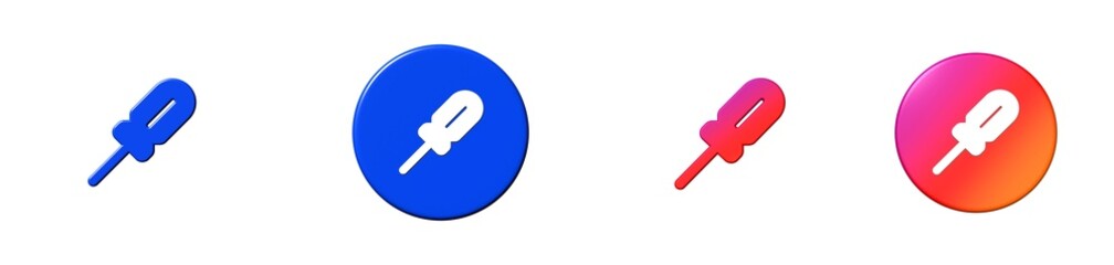 screwdriver phosphor 3D icon