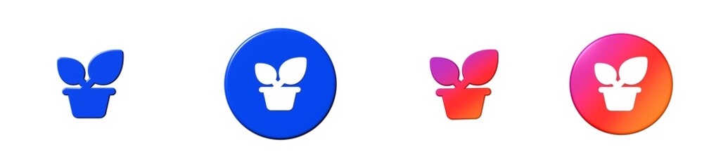 potted plant phosphor 3D icon