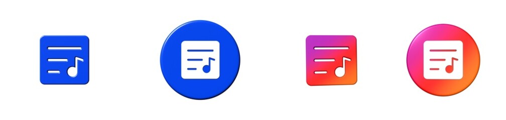 playlist phosphor 3D icon