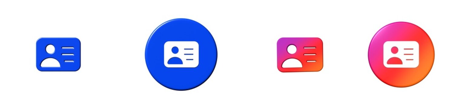person vcard bootstrap 3D icon
