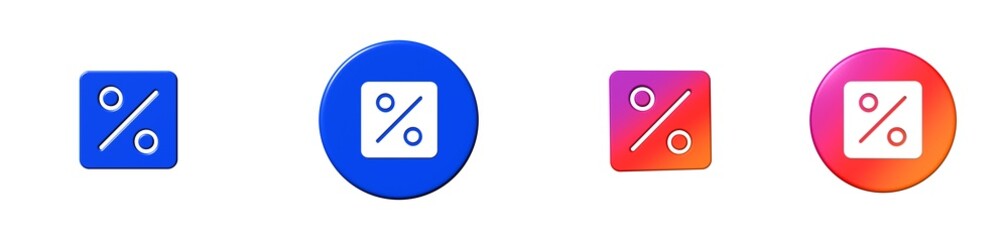 percent phosphor 3D icon