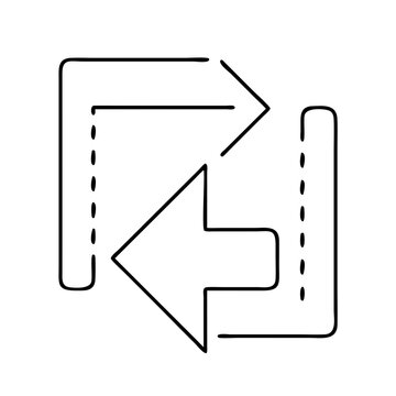 offset path icon, offset path line art - simple line art of offset path, perfect for offset path logos and icons