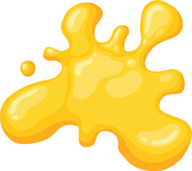 Cartoon honey dripping icon. Sticky sweet dripping spots, flowing sugar syrup, melting honey splatters flat vector illustration icon. Sweet honey drops