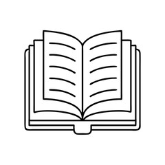 open book knowledge and learning icon, open book knowledge and learning line art - simple line art of open book knowledge and learning, perfect for open book knowledge and learning logos and icons
