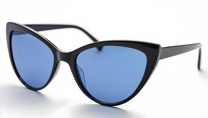 Fototapeta premium Stylish Cat Eye Sunglasses with Blue Lenses