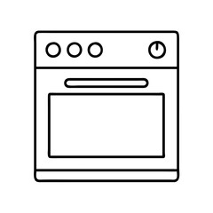 oven icon, oven line art - simple line art of oven, perfect for oven logos and icons