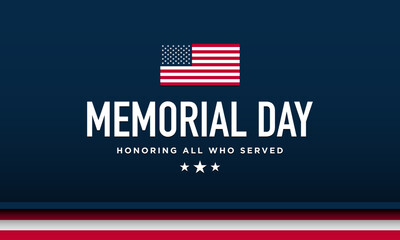 Naklejka premium Memorial Day Greeting Card or Poster Design.