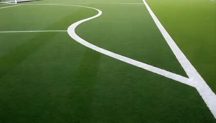 Obraz premium Artificial Turf Corner with White Lines