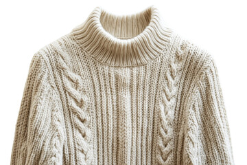 Soft cream cable knit turtleneck sweater cozy autumn winter feel detailed texture neutral backdrop