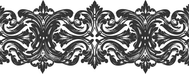 Filigree Heraldic Heraldry Pattern Band Vine. vector