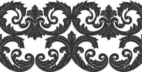 Filigree Heraldic Heraldry Pattern Band Vine. vector