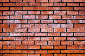 Classic Red Brick Wall Texture with Grunge and Weathering Effects