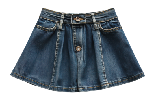 Stylish denim mini skirt acid wash button front skater style perfect for summer trendy and