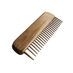 Wooden Hair Comb, Close-up Studio Shot on Black Background