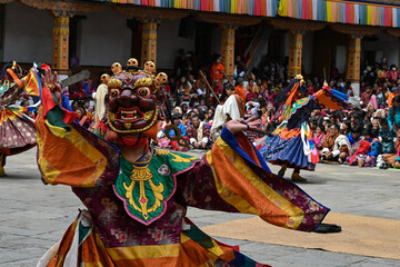 Obraz premium tshechu punakha festival in bhutan