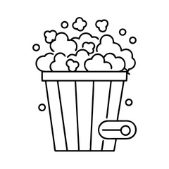 popcorn maker icon, popcorn maker line art - simple line art of popcorn maker, perfect for popcorn maker logos and icons