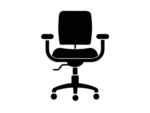 recommend clip art: Office Chair Silhouette Icon Ergonomic Workspace Furniture