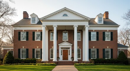 Obraz premium Elegant Colonial Home Photos
