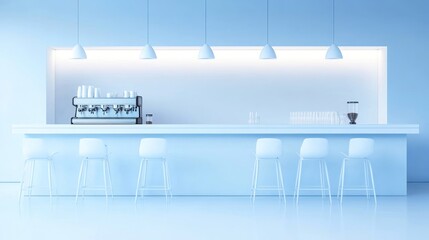 Minimalist cafe interior