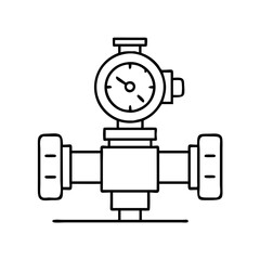pressure relief valve icon, pressure relief valve line art - simple line art of pressure relief valve, perfect for pressure relief valve logos and icons