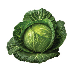 Obraz premium cabbage, a healthy and organic vegetable with PNG