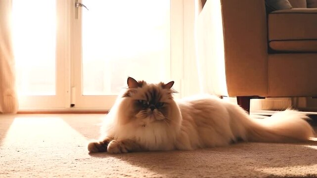 cat sitting on the couch