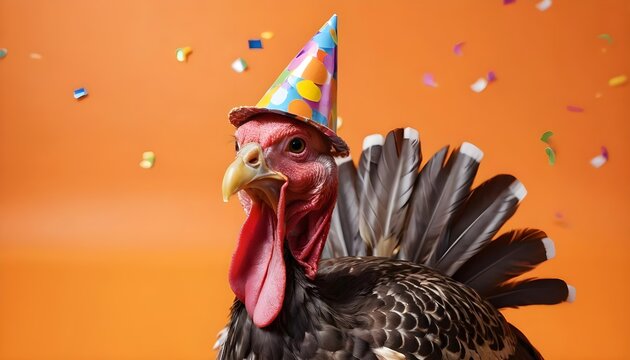 Turkey Wearing a Party Hat