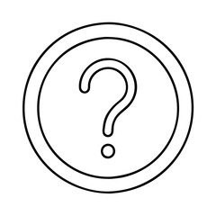 question mark in circle icon, question mark in circle line art - simple line art of question mark in circle, perfect for question mark in circle logos and icons