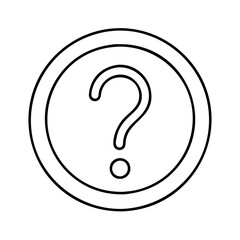 question mark in circle icon, question mark in circle line art - simple line art of question mark in circle, perfect for question mark in circle logos and icons