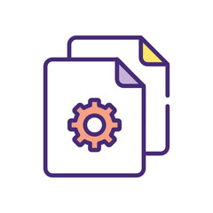 File Management Icon vector stock illustration