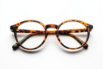 Stylish tortoiseshell round eyeglasses perfect for everyday wear Classic retro design with clear